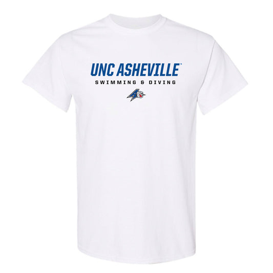 UNC Asheville - NCAA Women's Swimming & Diving : Haley Fein -  White Classic Short Sleeve T-Shirt
