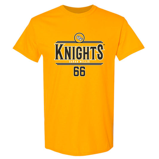 Central Florida - NCAA Softball : Sarah Willis - Gold Classic Fashion Shersey Short Sleeve T-Shirt