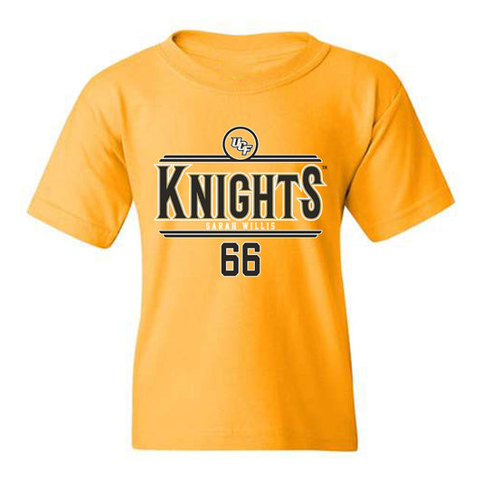Central Florida - NCAA Softball : Sarah Willis - Gold Classic Fashion Shersey Youth T-Shirt
