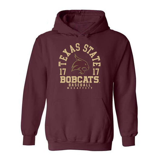 Texas State - NCAA Baseball : Rhett Mccaffety - Hooded Sweatshirt Classic Fashion Shersey