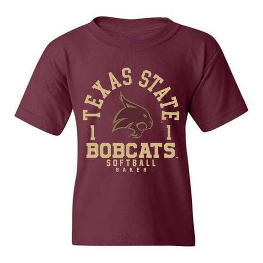 Texas State - NCAA Softball : Emilee Baker - Youth T-Shirt Classic Fashion Shersey