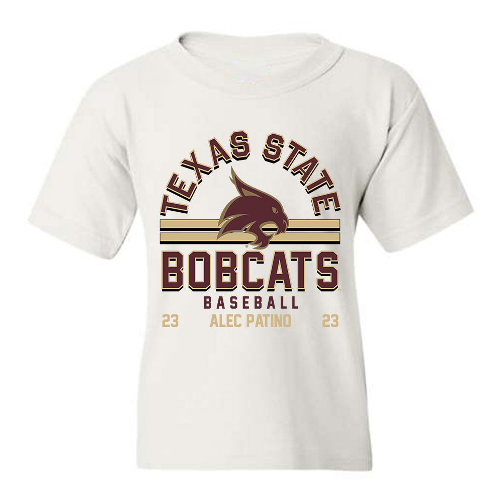 Texas State - NCAA Baseball : Alec Patino - Youth T-Shirt Classic Fashion Shersey