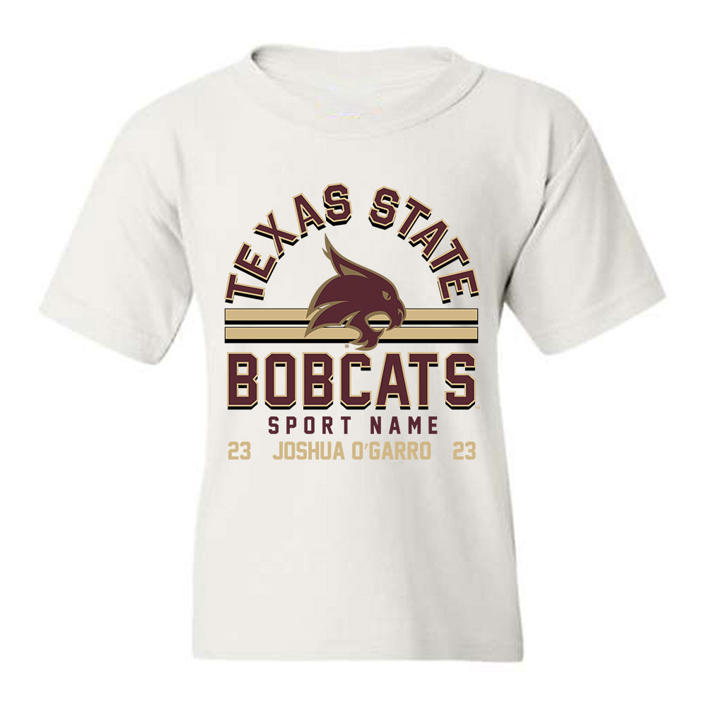 Texas State - NCAA Men's Basketball : Joshua O'Garro - Classic Fashion Shersey Youth T-Shirt
