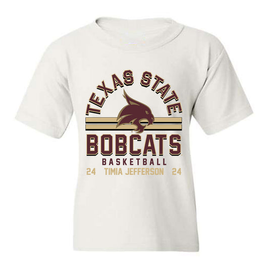 Texas State - NCAA Women's Basketball : Timia Jefferson - Youth T-Shirt Classic Fashion Shersey