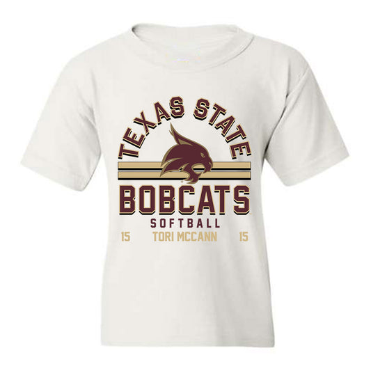Texas State - NCAA Softball : Tori Mccann - Youth T-Shirt Classic Fashion Shersey