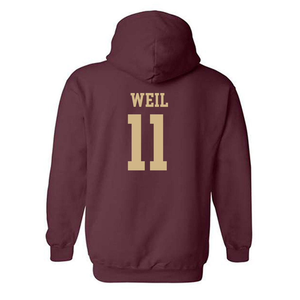 Texas State - NCAA Baseball : Kameron Weil - Hooded Sweatshirt Classic Shersey