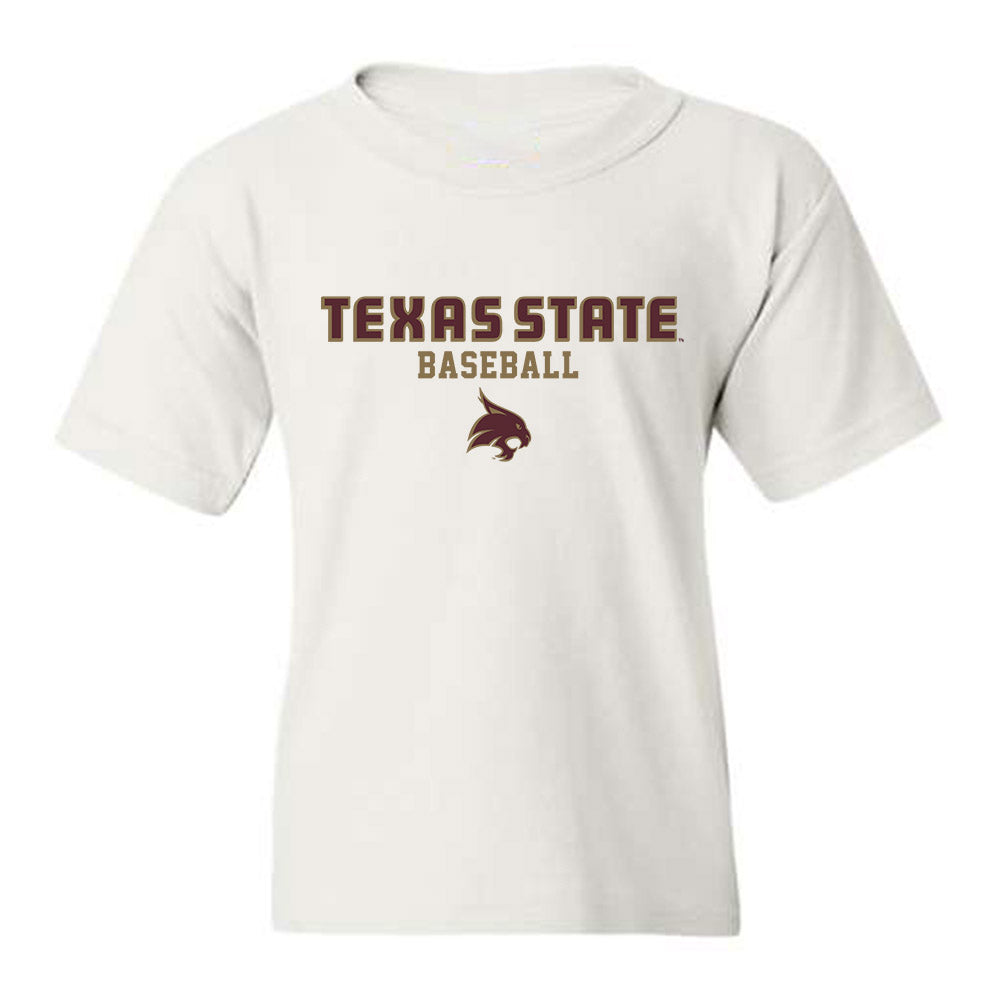 Texas State - NCAA Baseball : Rhett Mccaffety - Youth T-Shirt Classic Shersey