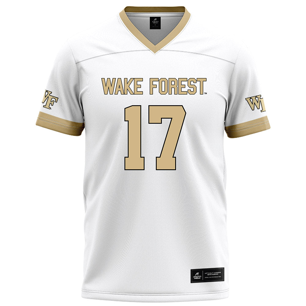 Wake Forest - NCAA Football : Zamari Stevenson - White Jersey