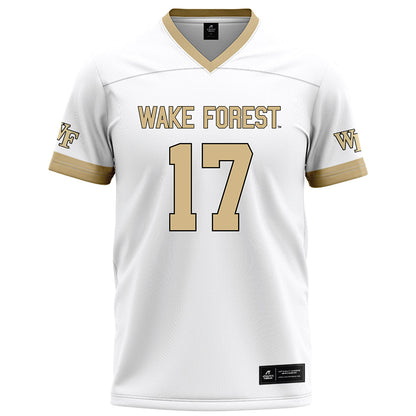 Wake Forest - NCAA Football : Zamari Stevenson - White Jersey
