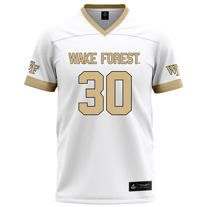 Wake Forest - NCAA Football : Tate Carney - White Jersey