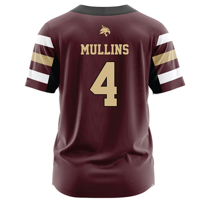 Texas State - NCAA Softball : Jessica Mullins - Baseball Jersey