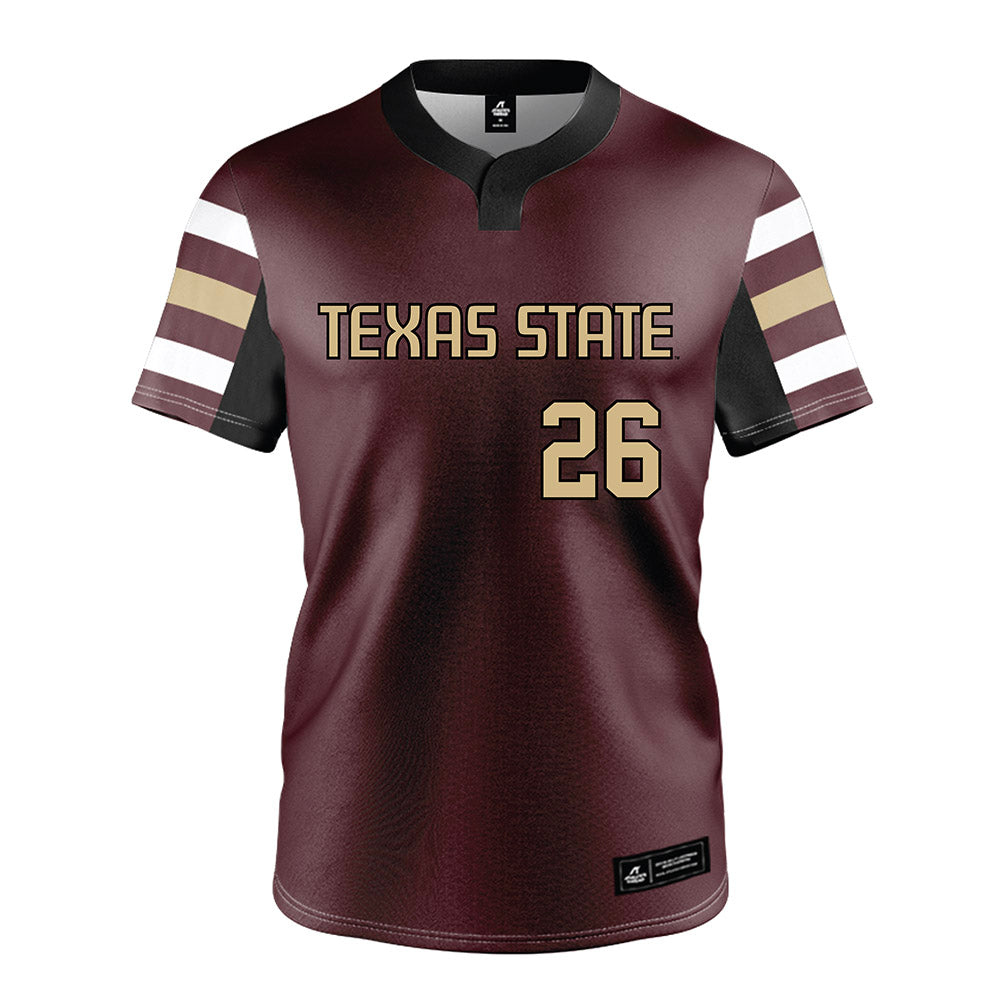 Texas State - NCAA Softball : Sara Vanderford - Baseball Jersey