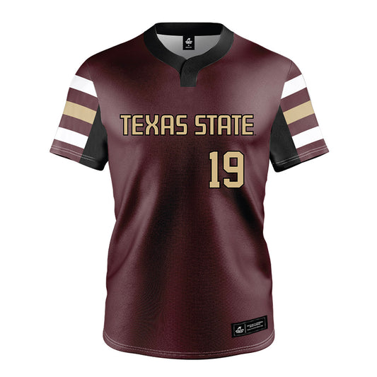Texas State - NCAA Softball : Makayla Hall - Baseball Jersey