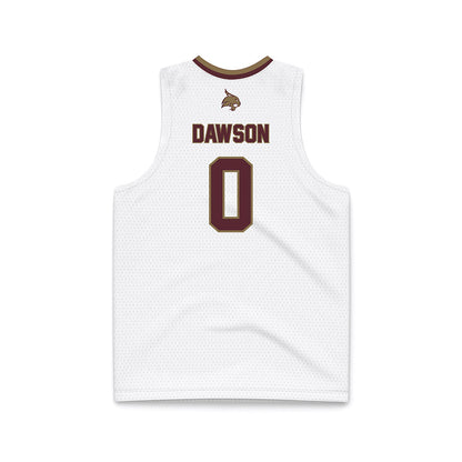 Texas State - NCAA Men's Basketball : Dylan Dawson - White Jersey Basketball Jersey
