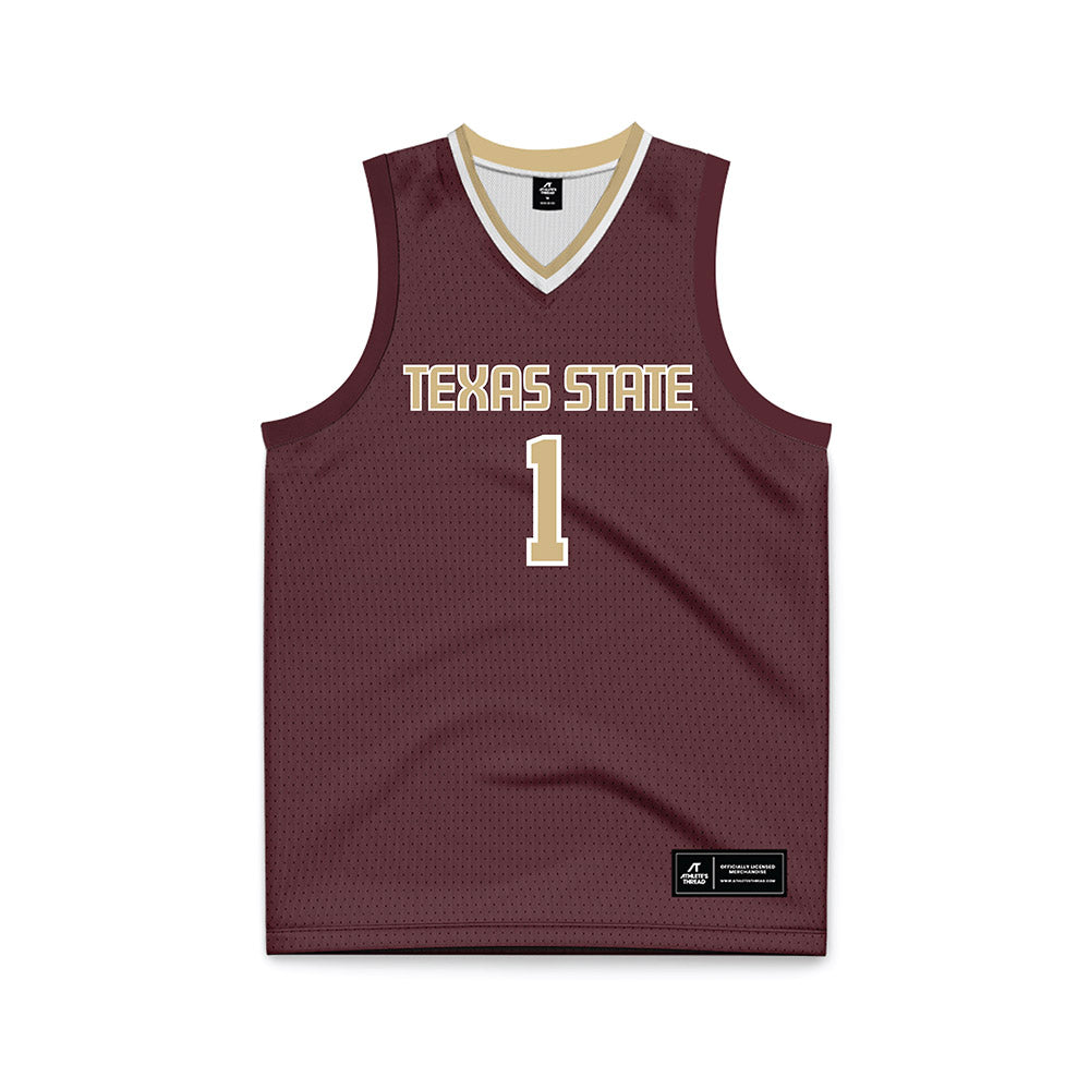 Texas State - NCAA Men's Basketball : Tyrel Morgan - Basketball Jersey
