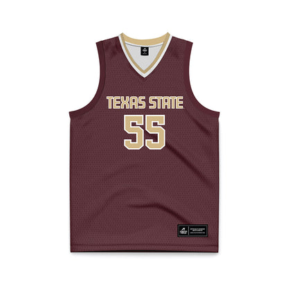 Texas State - NCAA Men's Basketball : Drue Drinnon - Basketball Jersey