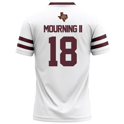 Texas State - NCAA Football : Derick Mourning II - White Football Jersey
