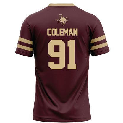 Texas State - NCAA Football : Tavian Coleman - Football Jersey