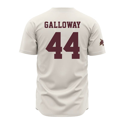 Texas State - NCAA Baseball : Rashawn Galloway - Cream Baseball Jersey