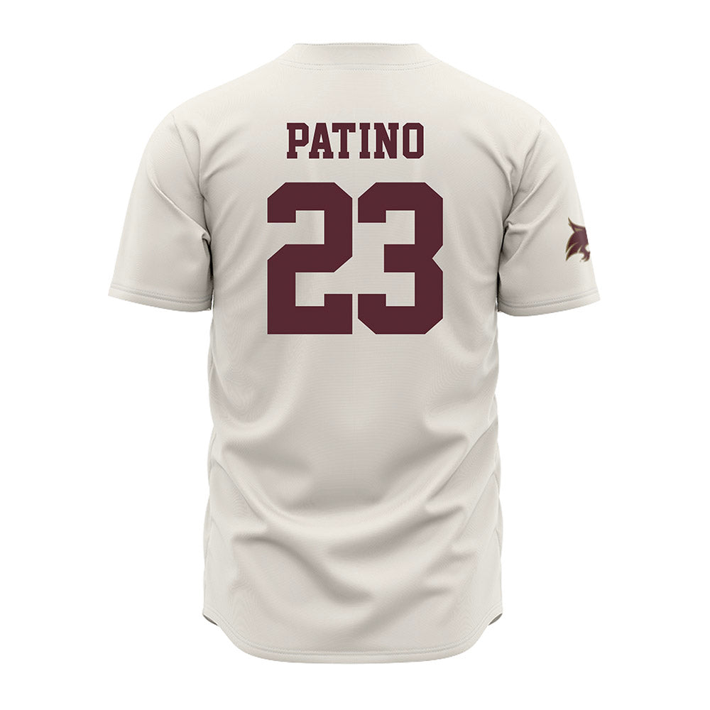 Texas State - NCAA Baseball : Alec Patino - Cream Baseball Jersey