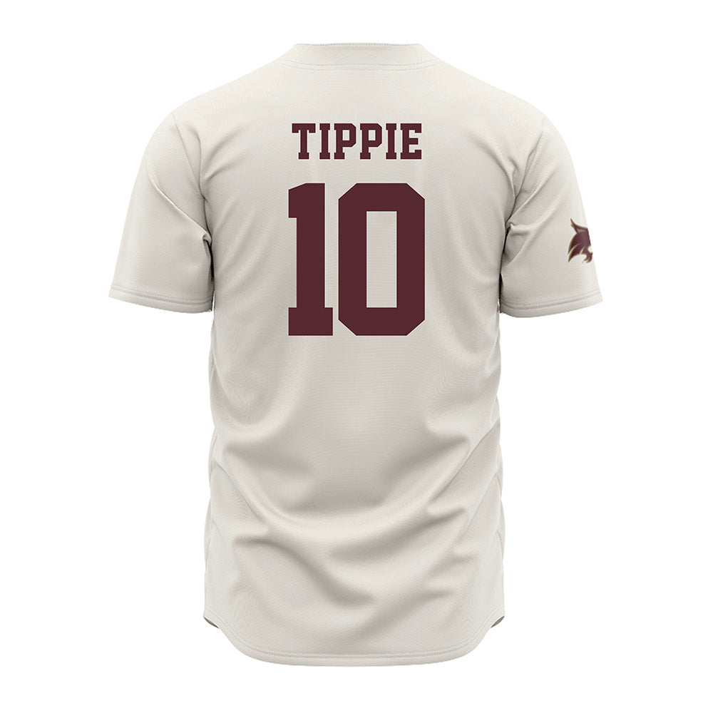 Texas State - NCAA Baseball : Matthew Tippie - Cream Baseball Jersey
