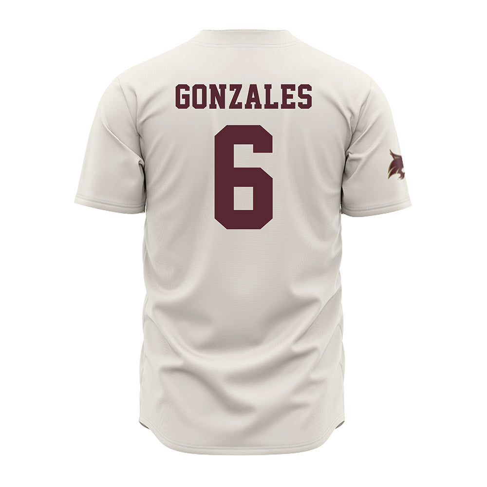 Texas State - NCAA Baseball : Alex Gonzales - Cream Baseball Jersey
