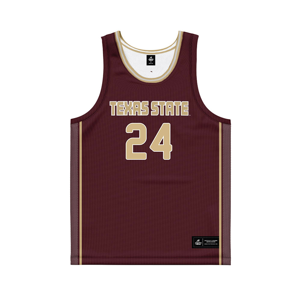 Texas State - NCAA Women's Basketball : Timia Jefferson - Replica Jersey Basketball Jersey