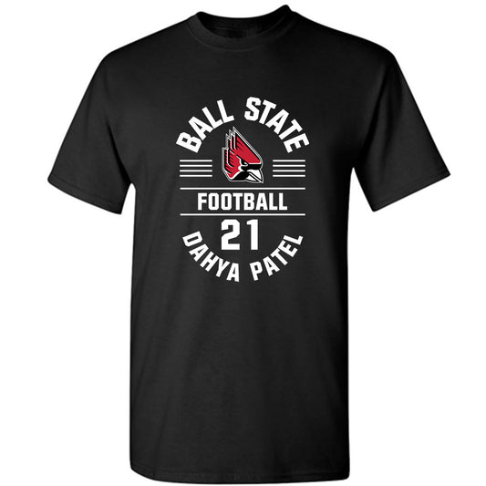 Ball State - NCAA Football : Dahya Patel - Black Classic Fashion Shersey Short Sleeve T-Shirt