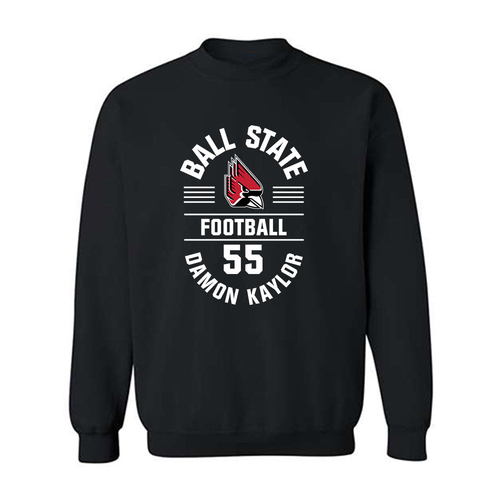 Ball State - NCAA Football : Damon Kaylor - Black Classic Fashion Shersey Sweatshirt