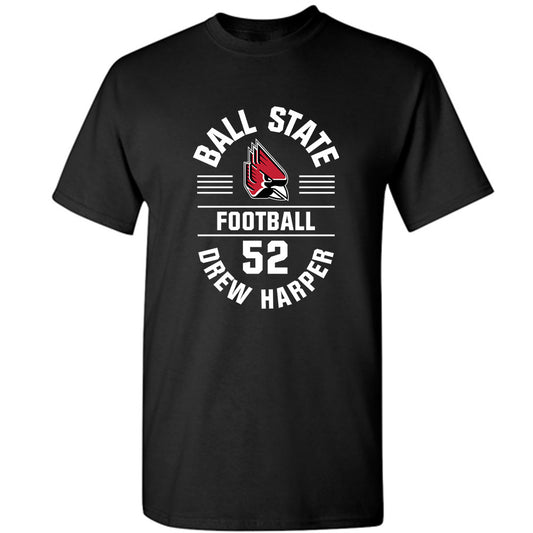Ball State - NCAA Football : Drew Harper - Black Classic Fashion Shersey Short Sleeve T-Shirt