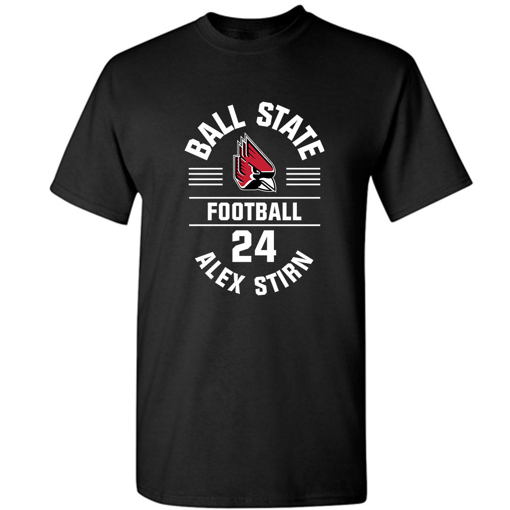 Ball State - NCAA Football : Alex Stirn - Black Classic Fashion Shersey Short Sleeve T-Shirt
