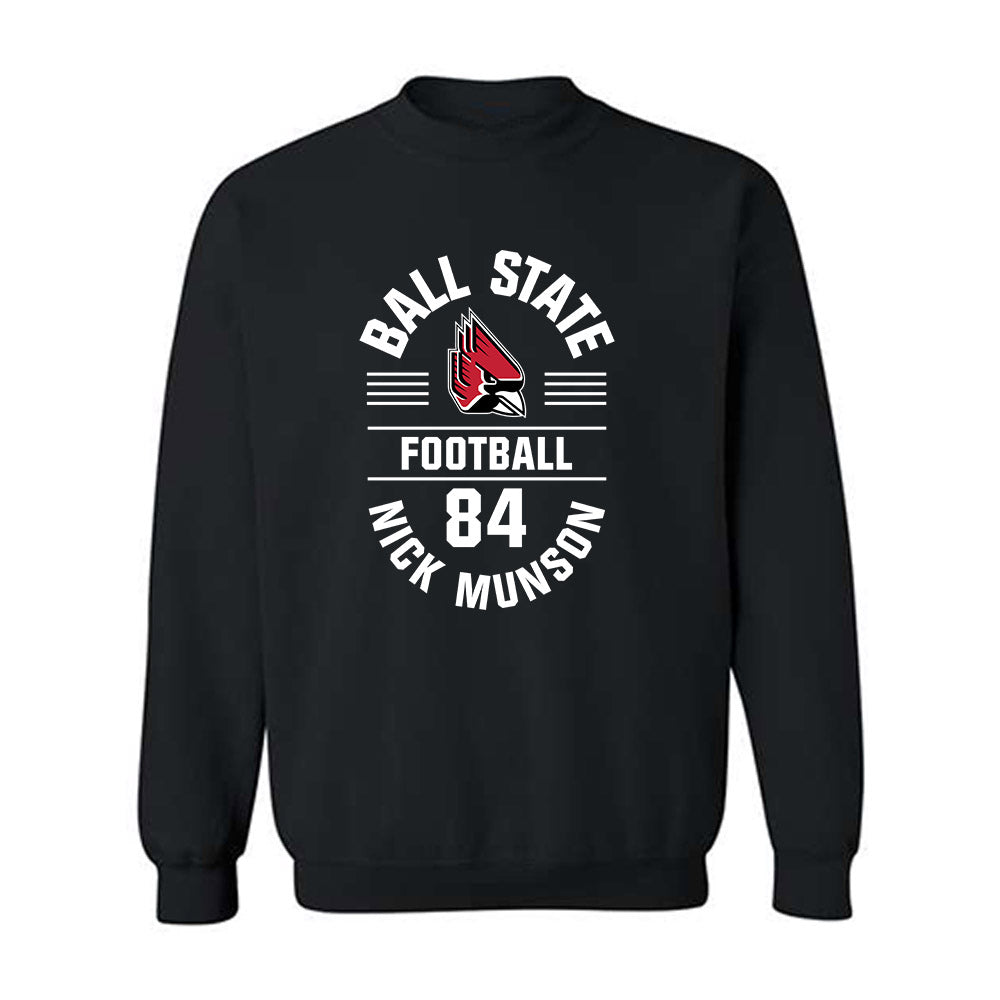 Ball State - NCAA Football : Nick Munson - Black Classic Fashion Shersey Sweatshirt