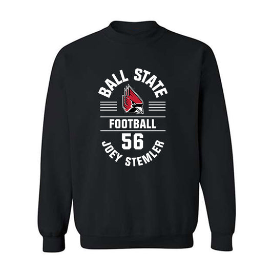 Ball State - NCAA Football : Joey Stemler - Black Classic Fashion Shersey Sweatshirt