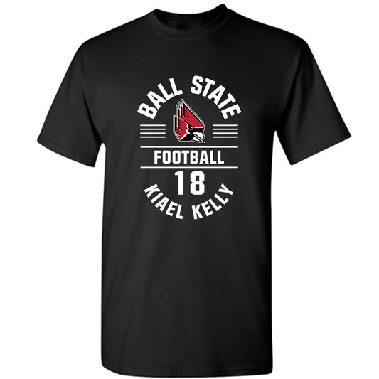 Ball State - NCAA Football : Kiael Kelly - Black Classic Fashion Shersey Short Sleeve T-Shirt