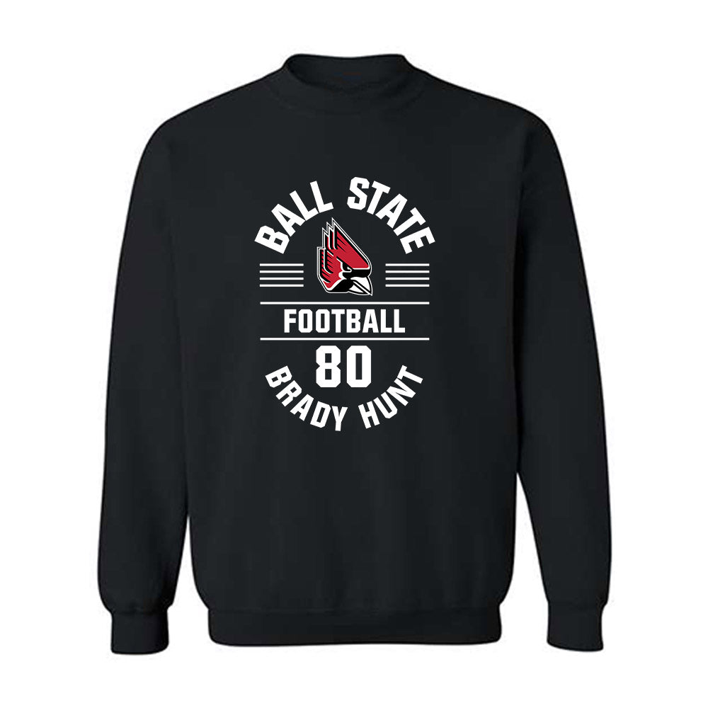 Ball State - NCAA Football : Brady Hunt - Black Classic Fashion Shersey Sweatshirt