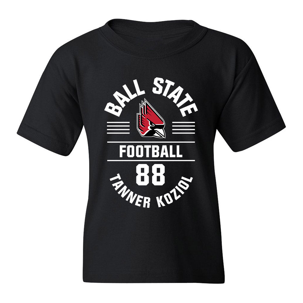 Ball State - NCAA Football : Tanner Koziol - Black Classic Fashion Shersey Youth T-Shirt