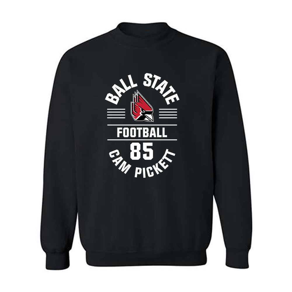Ball State - NCAA Football : Cam Pickett - Black Classic Fashion Shersey Sweatshirt