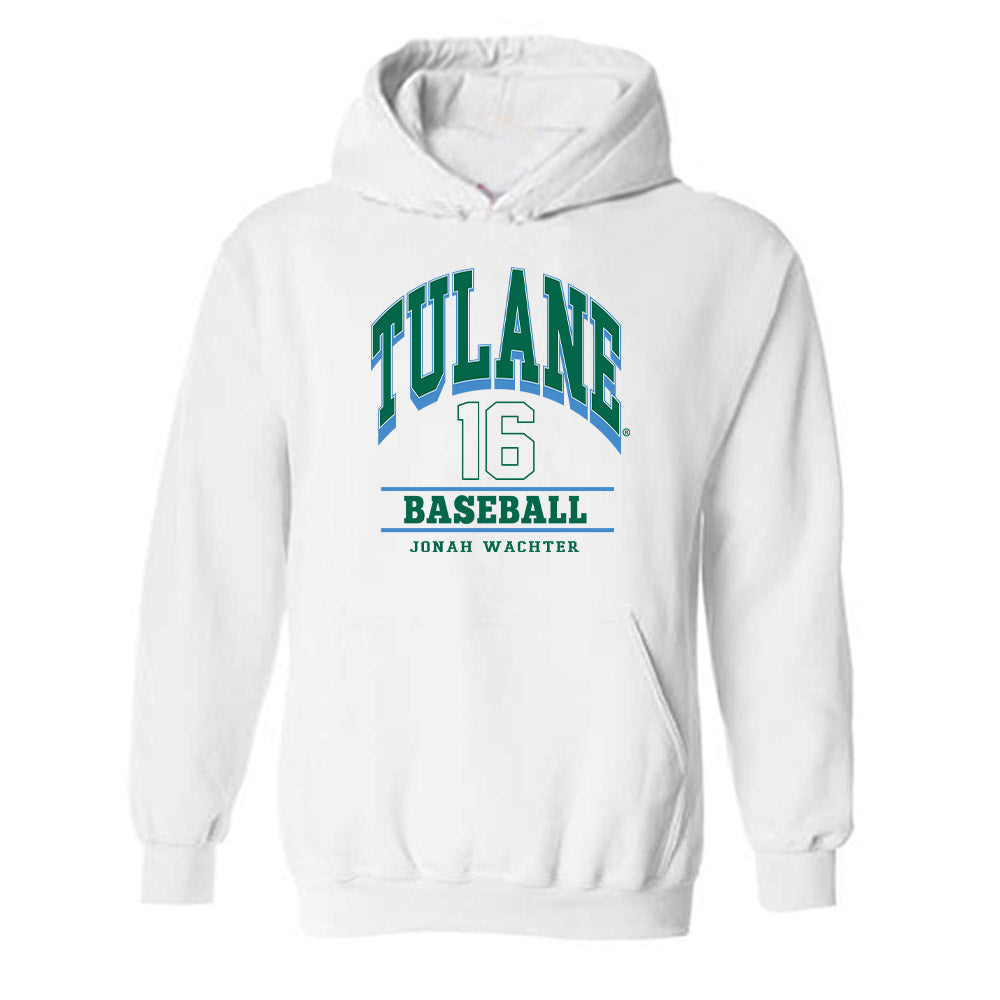 Tulane - NCAA Baseball : Jonah Wachter - Hooded Sweatshirt Classic Fashion Shersey