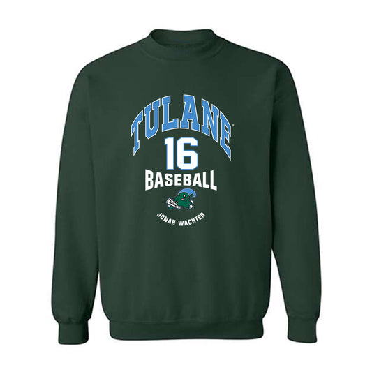 Tulane - NCAA Baseball : Jonah Wachter - Crewneck Sweatshirt Classic Fashion Shersey