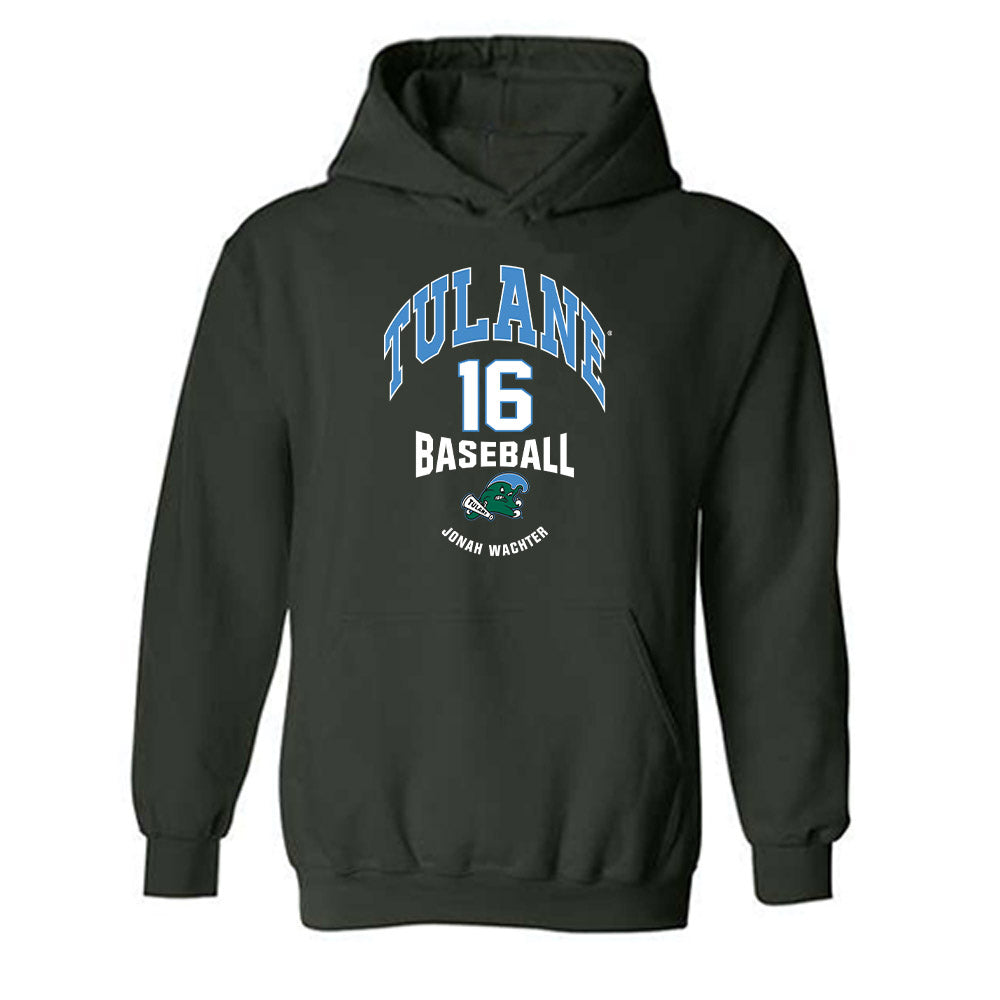 Tulane - NCAA Baseball : Jonah Wachter - Hooded Sweatshirt Classic Fashion Shersey