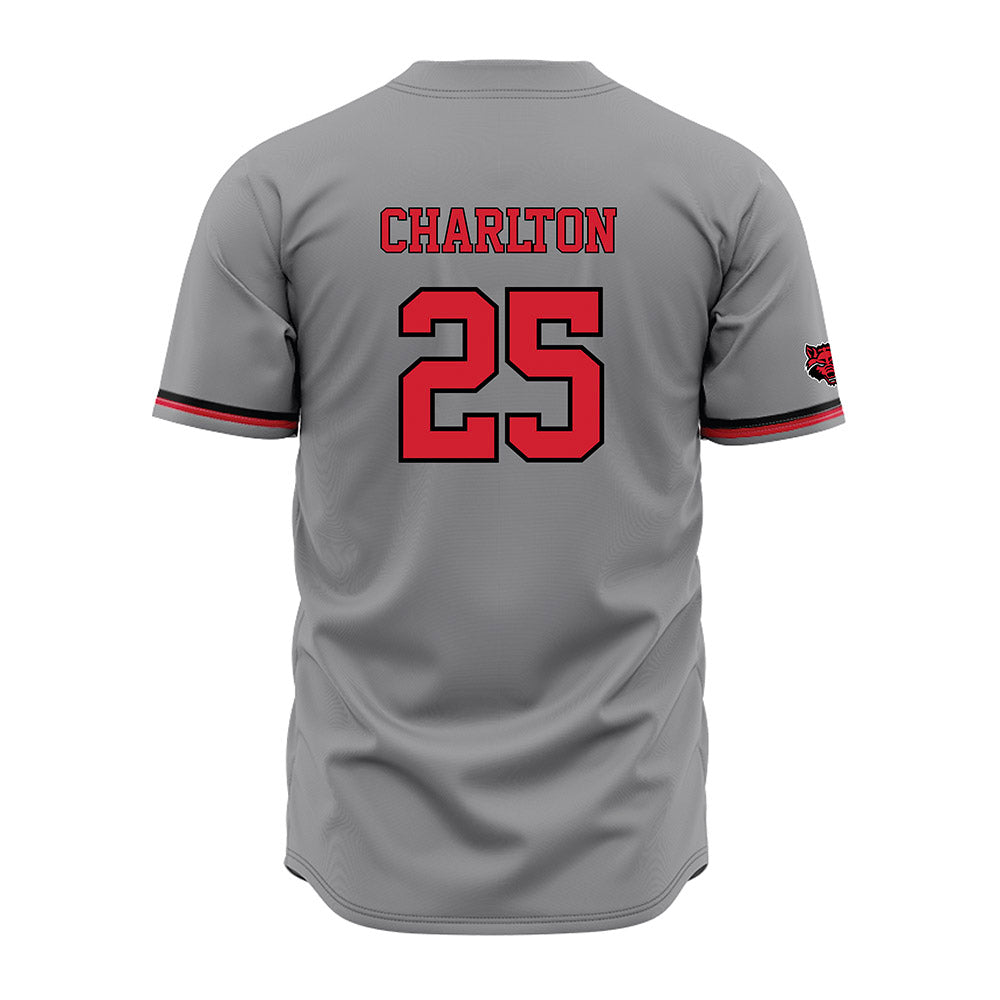 Arkansas State - NCAA Baseball : Max Charlton - Baseball Replica Jersey