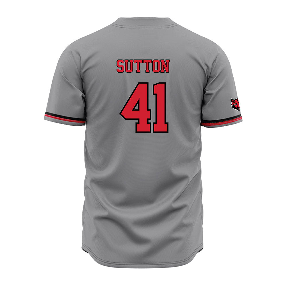 Arkansas State - NCAA Baseball : Jett Sutton - Baseball Replica Jersey