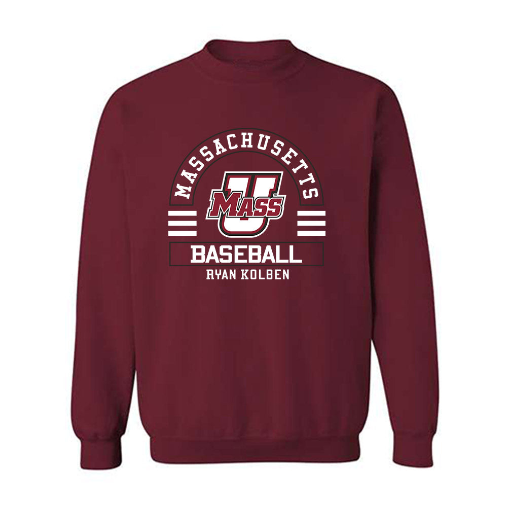 UMass - NCAA Baseball : Ryan Kolben - Crewneck Sweatshirt Classic Fashion Shersey
