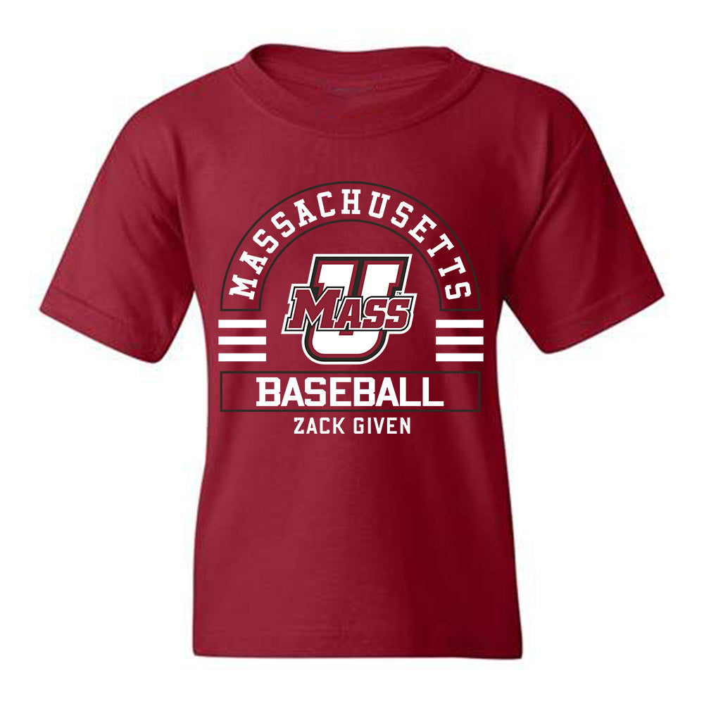 UMass - NCAA Baseball : Zack Given - Youth T-Shirt Classic Fashion Shersey