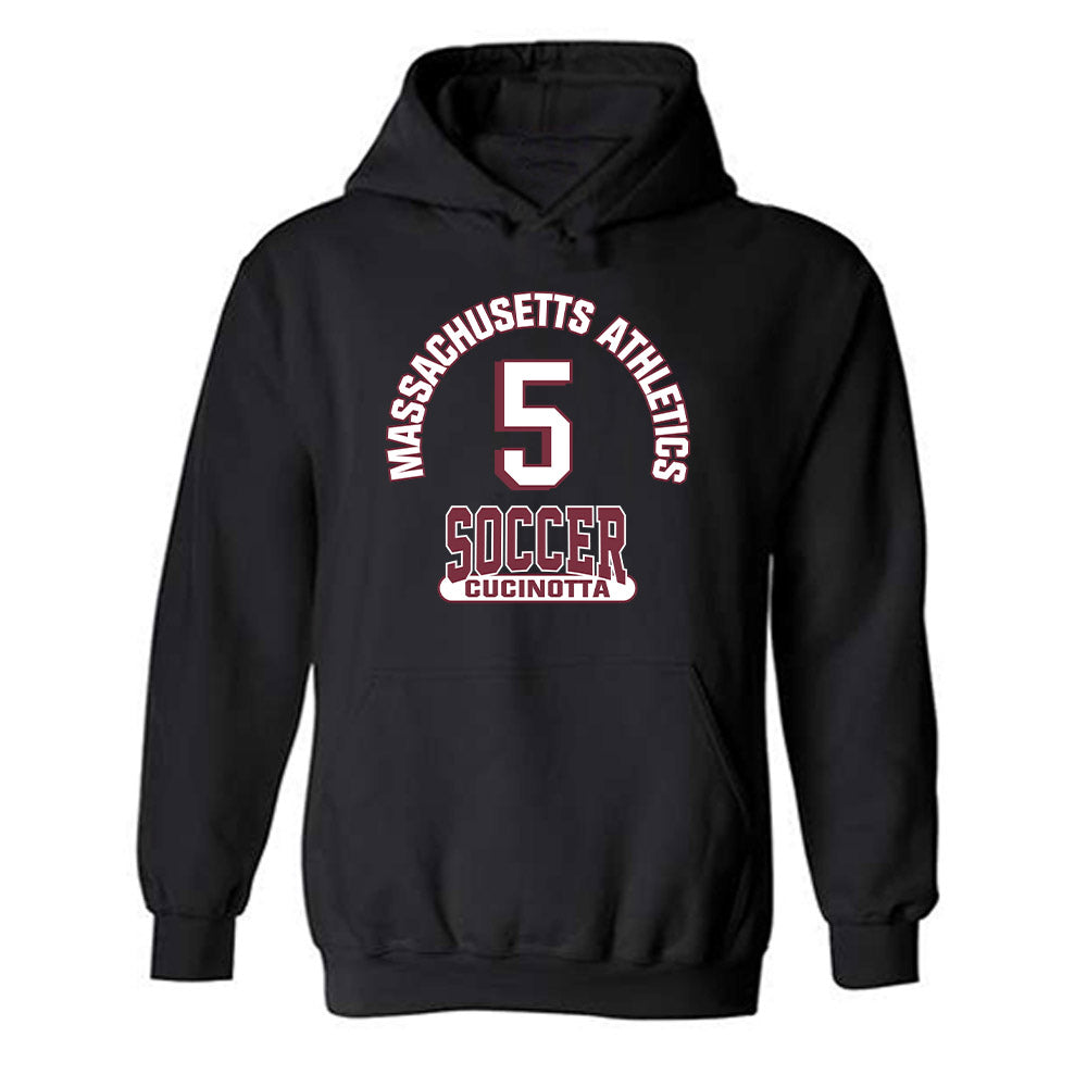 UMass - NCAA Men's Soccer : Antonio Cucinotta - Black Classic Fashion Shersey Hooded Sweatshirt