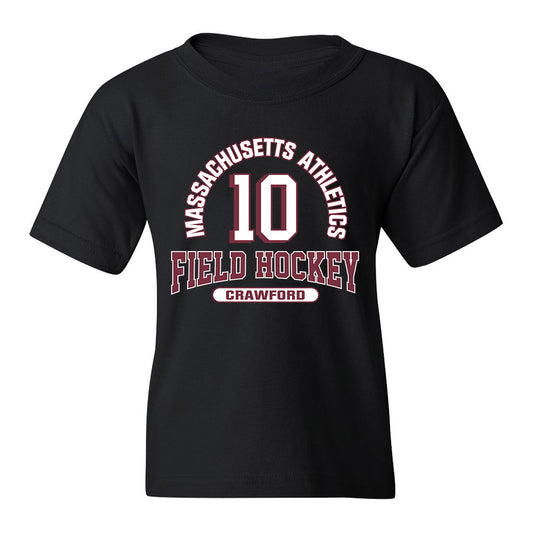 UMass - NCAA Women's Field Hockey : Emily Crawford - Black Classic Fashion Shersey Youth T-Shirt