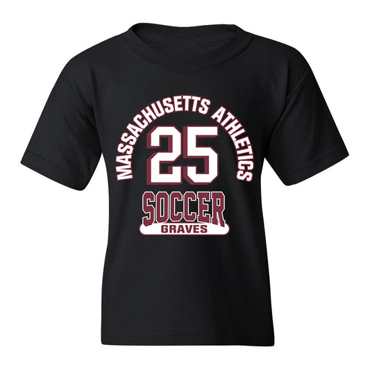 UMass - NCAA Women's Soccer : Macy Graves - Black Classic Fashion Shersey Youth T-Shirt