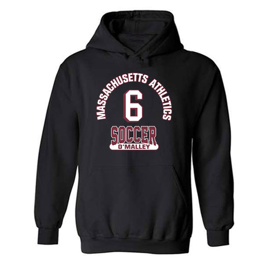 UMass - NCAA Men's Soccer : Aaron O'Malley - Black Classic Fashion Shersey Hooded Sweatshirt
