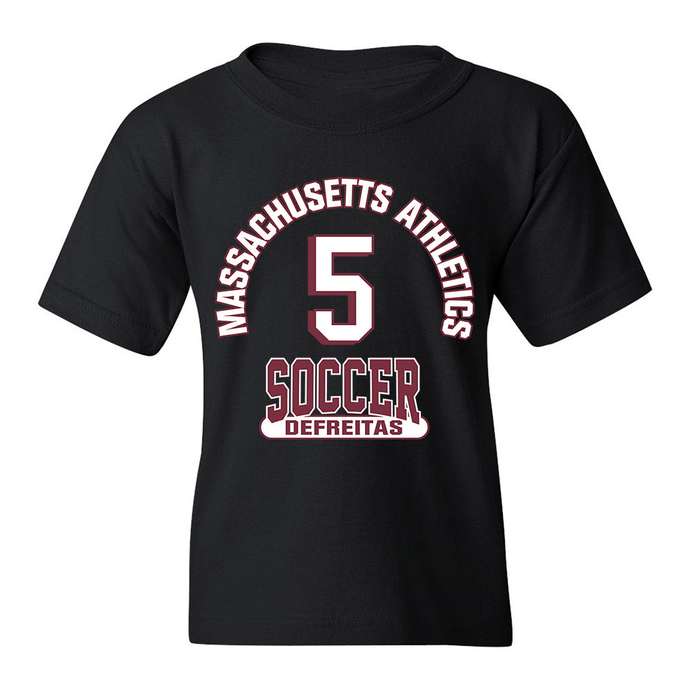 UMass - NCAA Women's Soccer : Sarah DeFreitas - Black Classic Fashion Shersey Youth T-Shirt