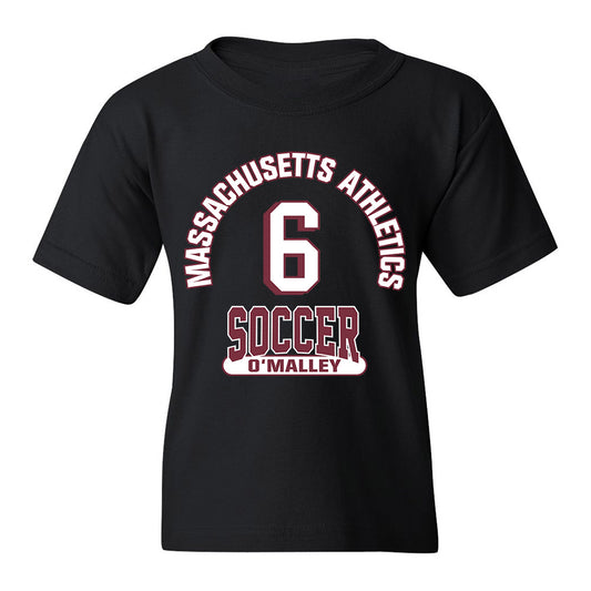 UMass - NCAA Men's Soccer : Aaron O'Malley - Black Classic Fashion Shersey Youth T-Shirt